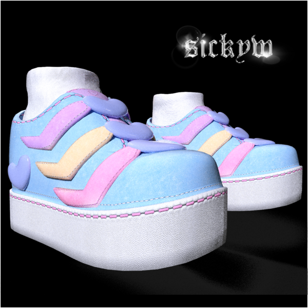 ✧*..´ hearty shoes ( check images, 8 textures) VRCHAT assets