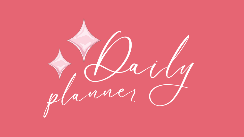 Pink Minimalist Daily Planner