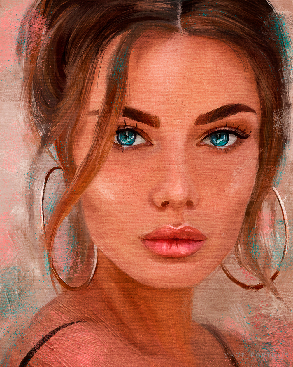 Digitally paint portraits in