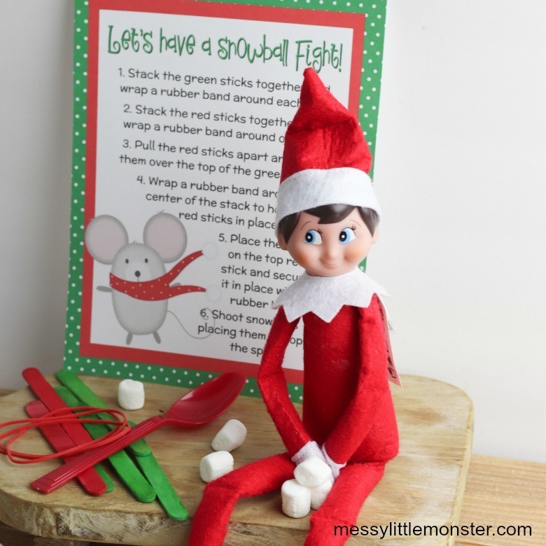 Marshmallow Catapult Printable (elf on the shelf idea!)