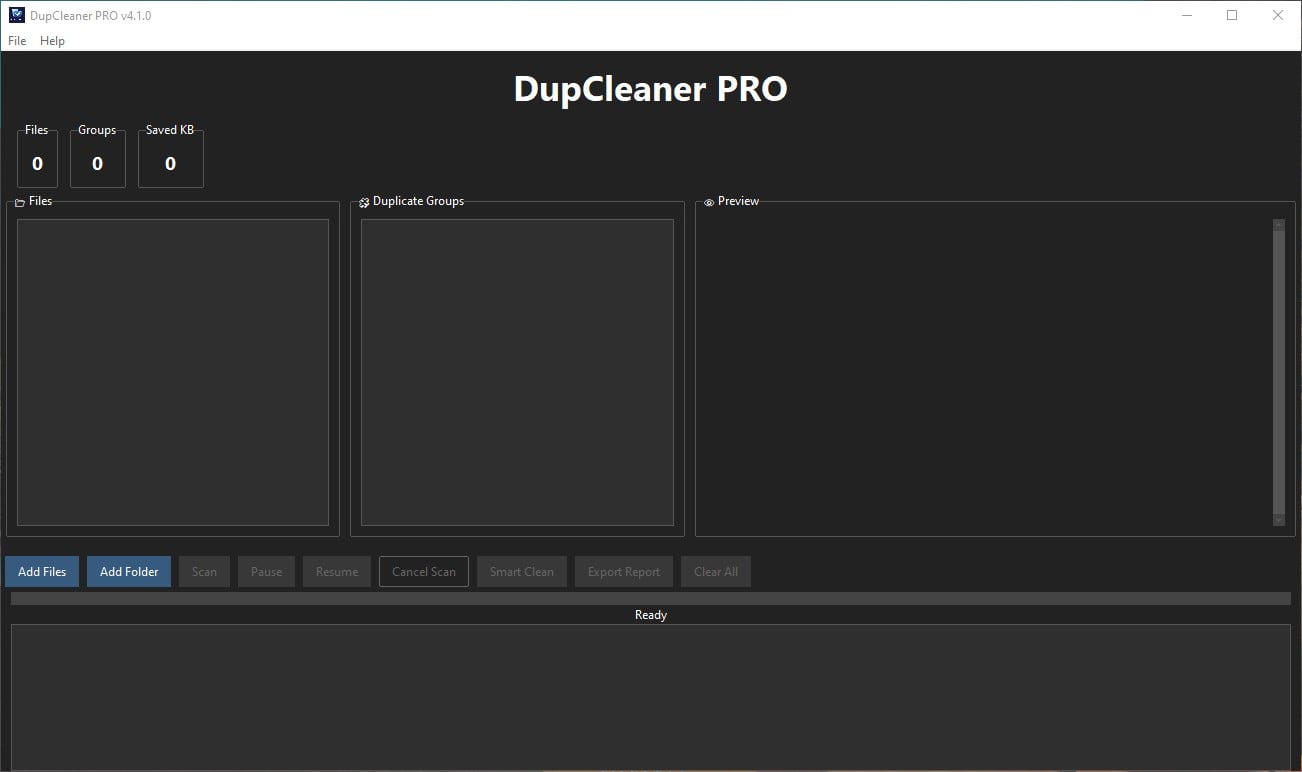 DupCleaner PRO main interface
