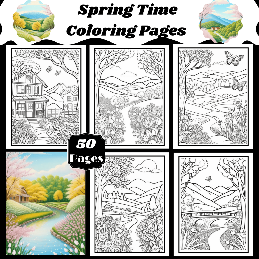 Spring Time Coloring Pages