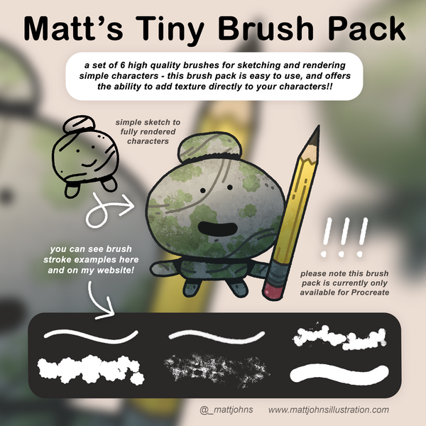 Matt's Tiny Brush Pack - Procreate Brush Pack