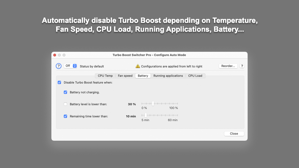 Turbo Boost Switcher for OSX / macOS