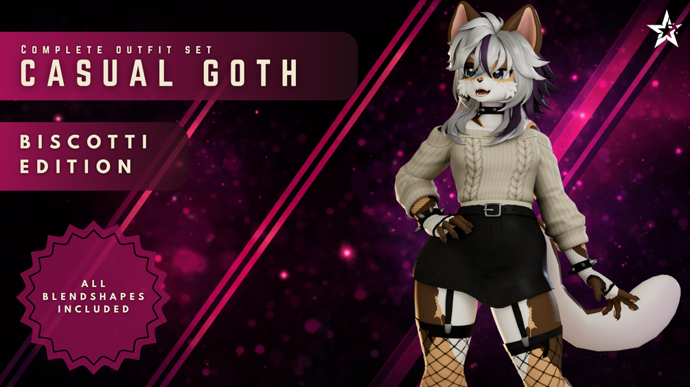 Casual Goth Biscotti showcase render 1