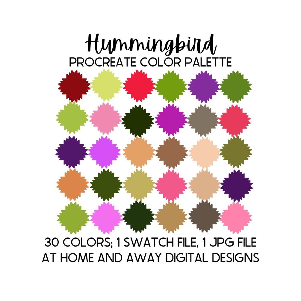 Hummingbird Procreate Color Palette