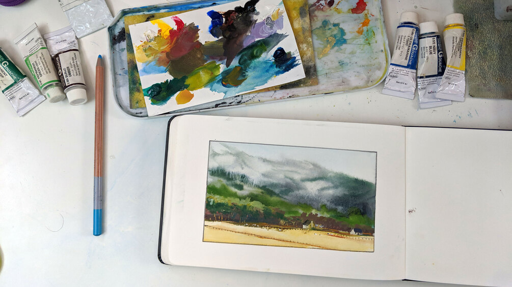 Draw & Paint WATER, In-depth Explanation with Watercolor, Gouache, Digital  paint demos, Sarah Burns