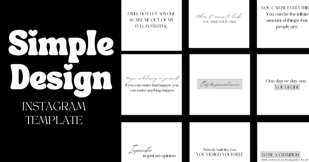 FREE Instagram Quote Template, Inspirational Quote Post Template