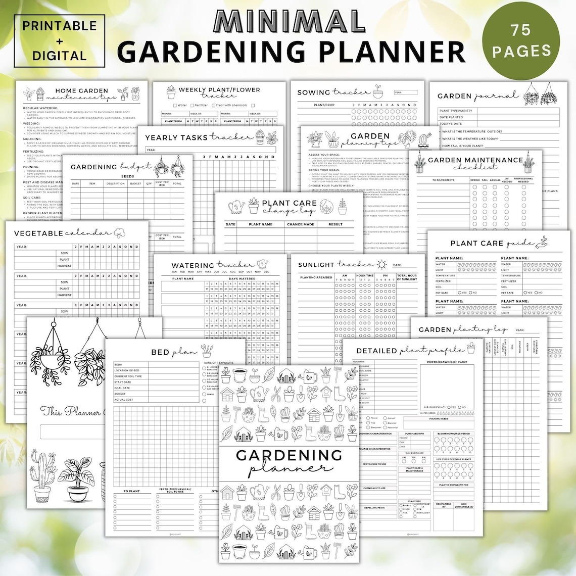 Gardening planner printable pdf