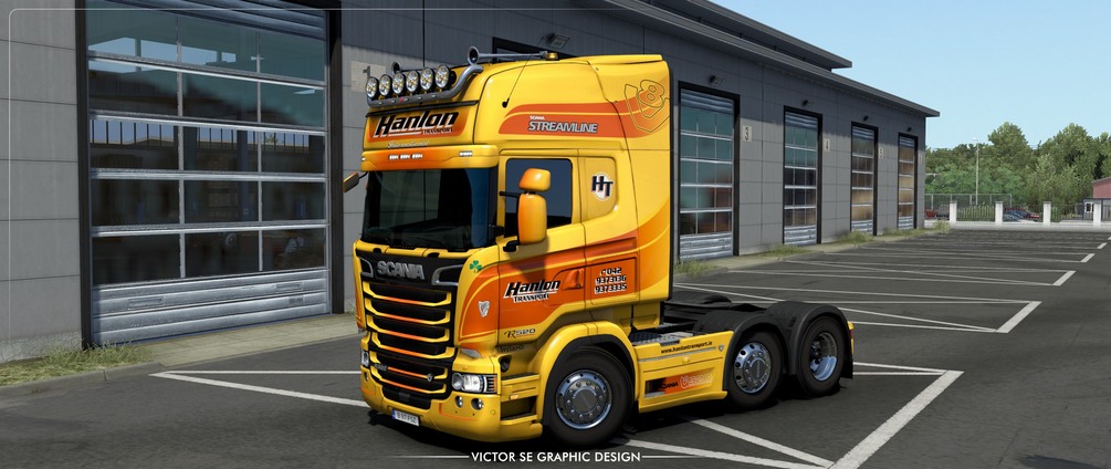 Hanlon Transport RJL's Scania Streamline Skin by VictorSE Graphic Design