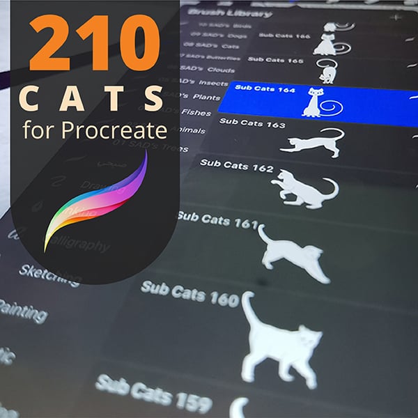 210 CATS brushes set for Procreate by Subhi A. Darweish