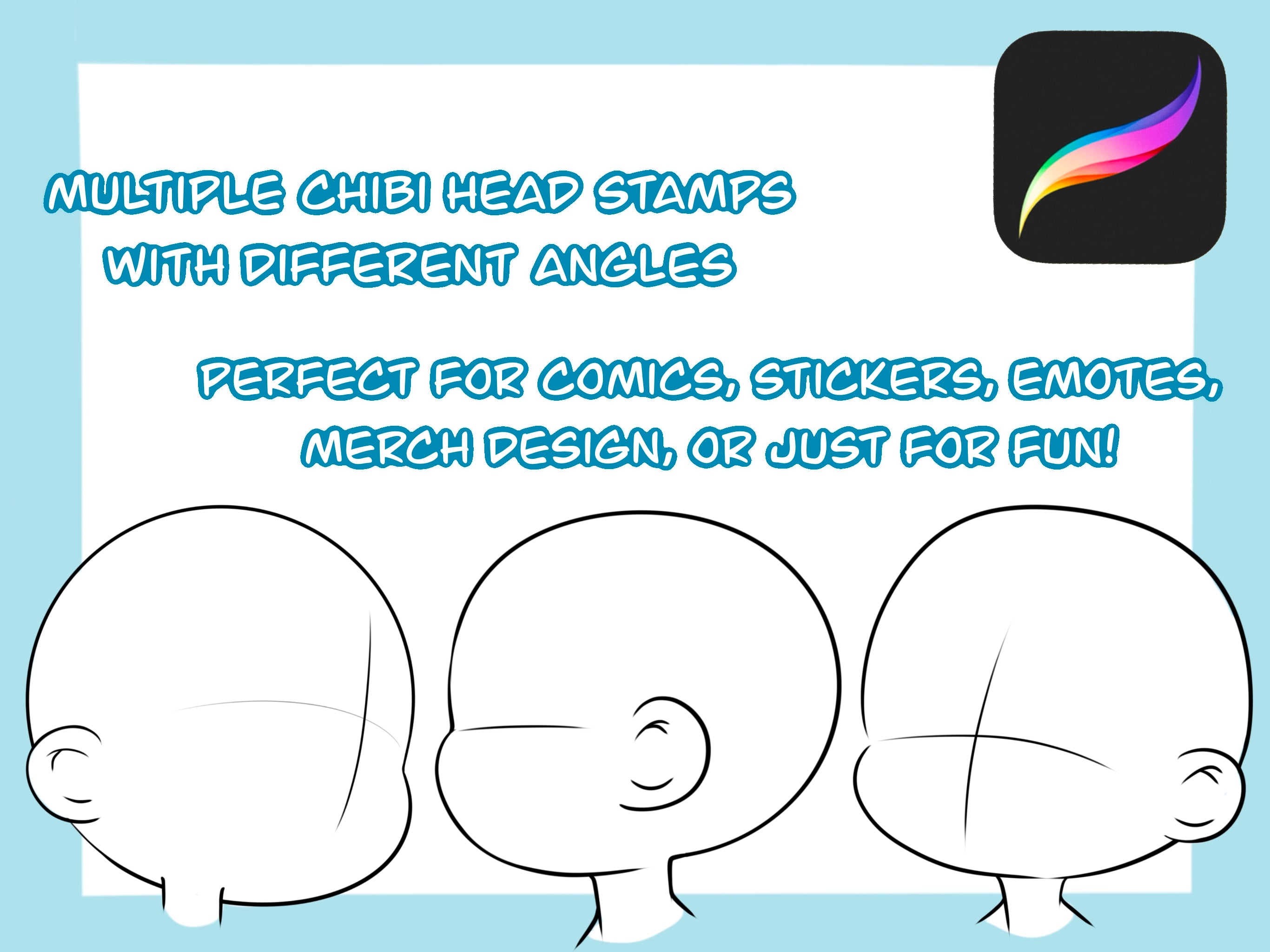 125 Chibi Pose Procreate Stamps