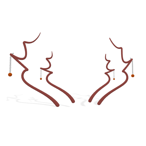 Squiggly Antlers with Ornament Piercings