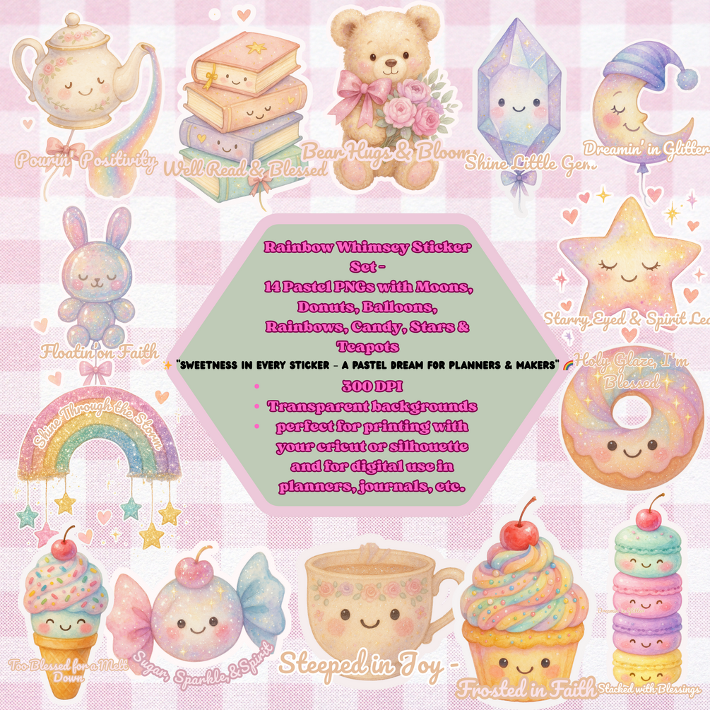 Rainbow Whimsey Sticker Set