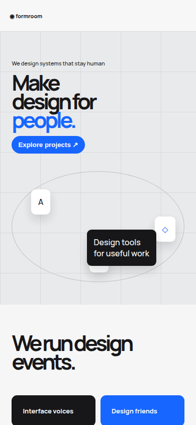 Desktop preview for Formroom — Design Portfolio Website Template