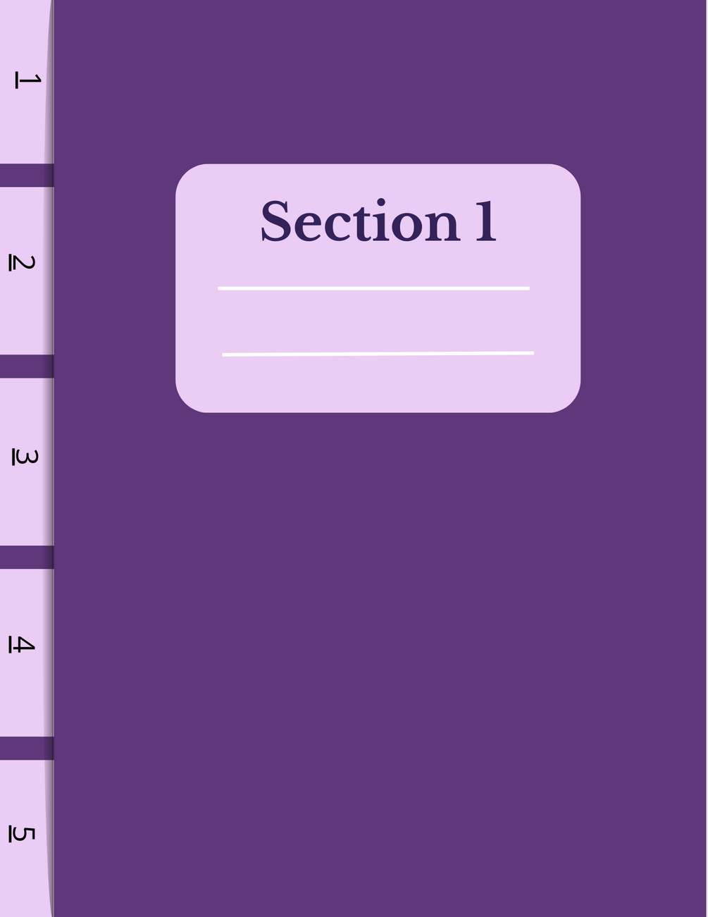 Purple Night – 108-Page Digital Notebook with Clickable Tabs