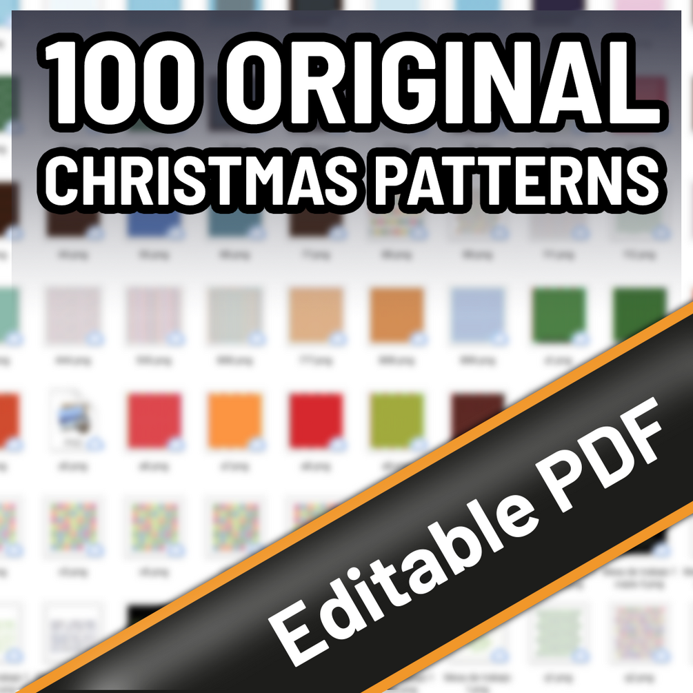 100 Christmas & Festive original Patterns (Editable PDF)– Digital ...