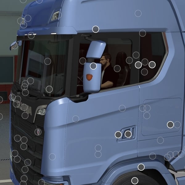 ˇ [ledlo tuning part] Scania NG Led badge slots for mirrors by WC007 D3SIGN