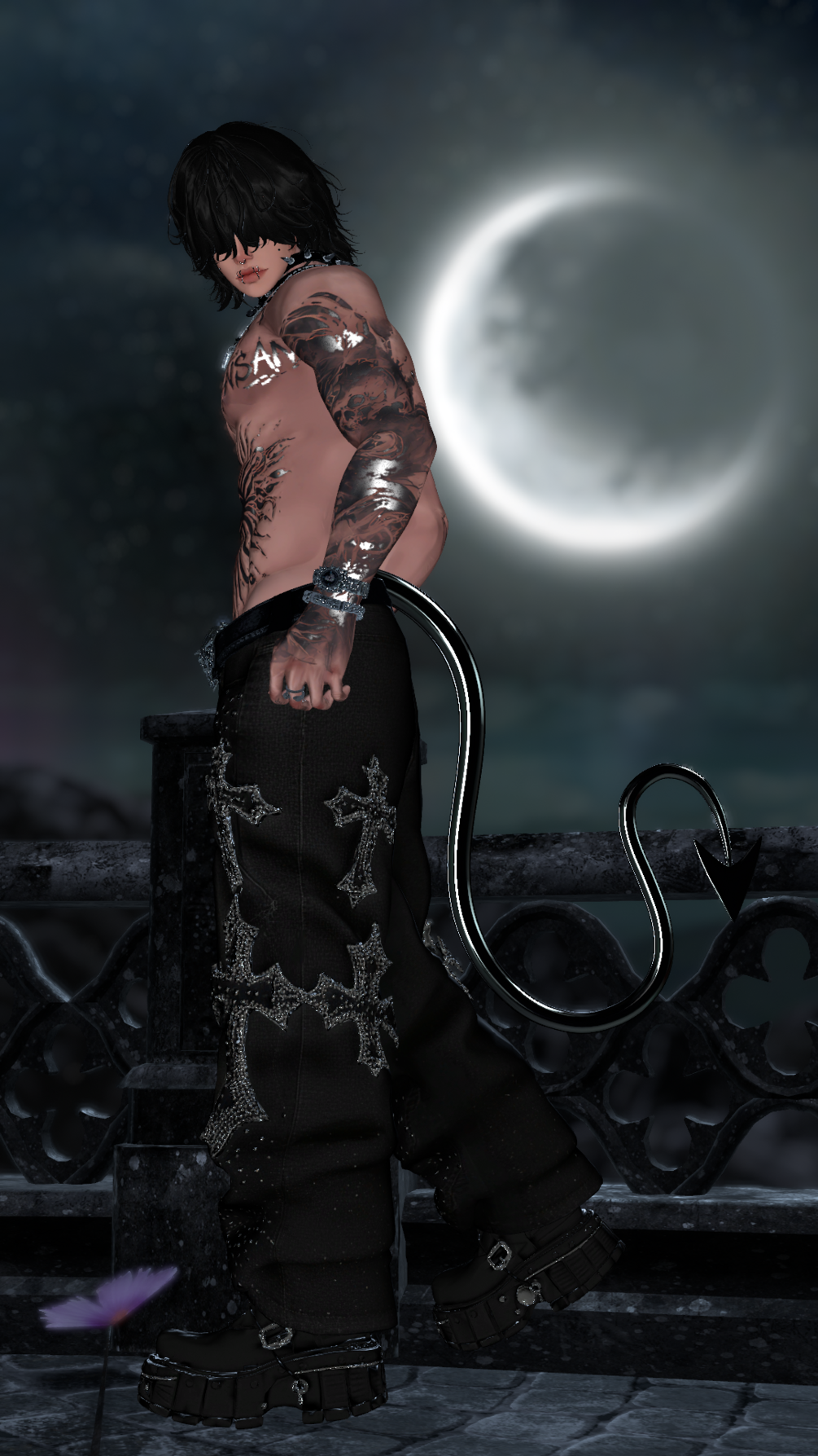 Daemon — full body, head to boots