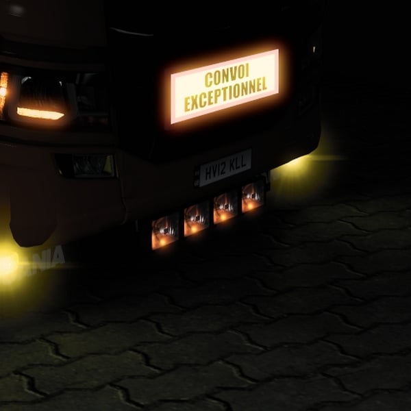 ´[front mudflpas tuning part] Scania NG front mudflaps with DRL high beams by WC007 D3SIGN