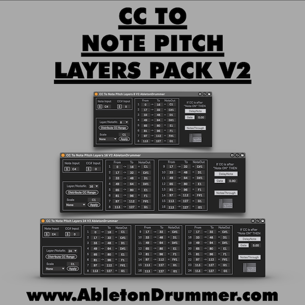 Change Note Pitch via CC in Ableton Live - Max for Live Pack