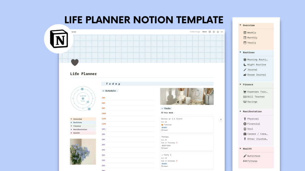 Life Planner Notion Template