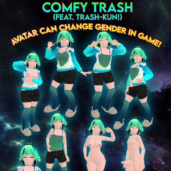 Comfy Trash [NSFW] [SDK3] [PHYSBONES] [DPS Support!] VRChat Avatar