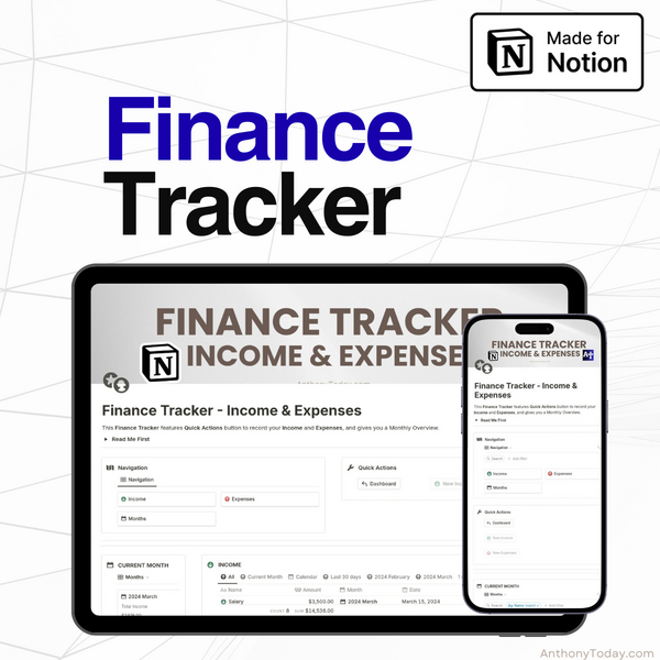 Finance Tracker - Income Expenses