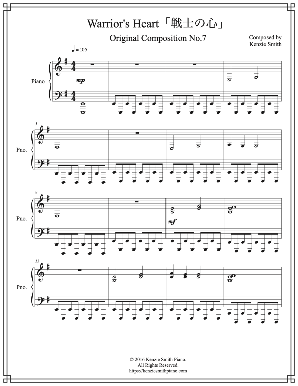 Kenzie Smith Hikaru Nara Sheet Music (Piano Solo) in F# Minor - Download  & Print - SKU: MN0186193