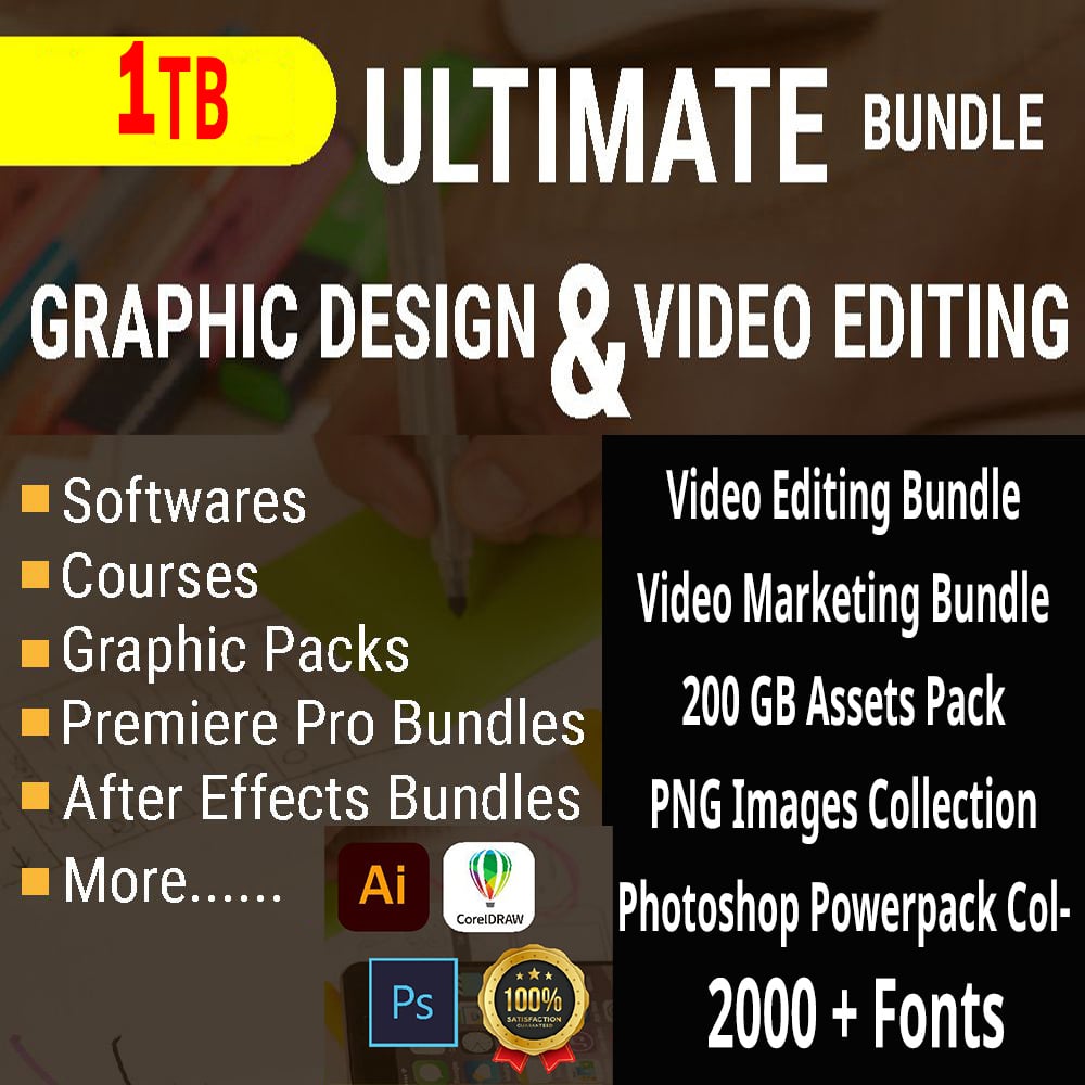 Ultimate Design & Video Editing Bundle – Graphics, Fonts, Templates ...