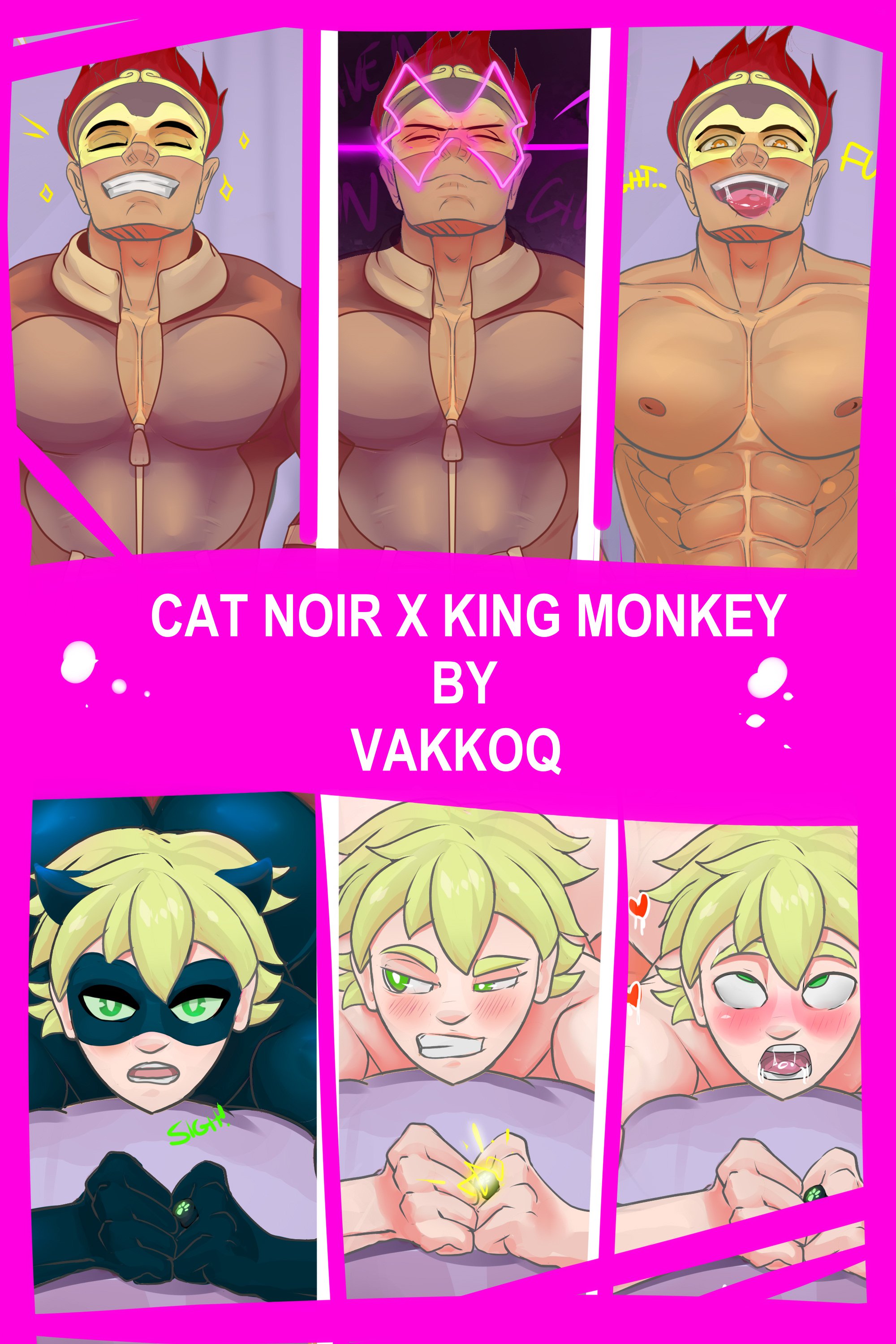 chat noir x king monkey - 9 pages set *nsfw*