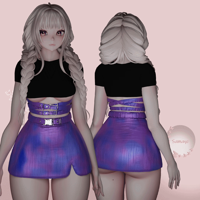 Holographic Harness Skirt