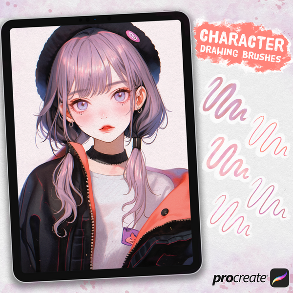 Aesthetic Character Drawing Brushes for Procreate - Procreate Brush Pack