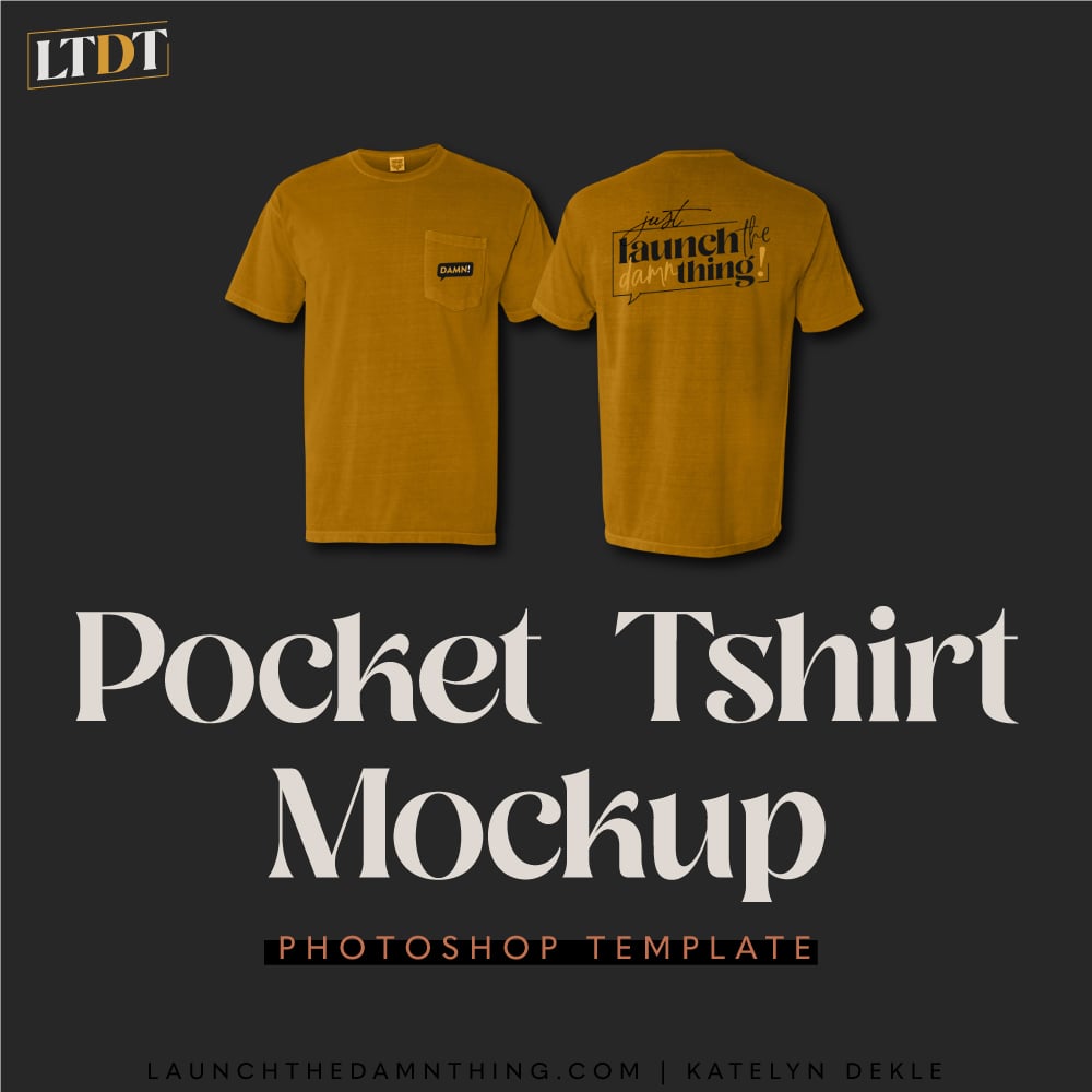 Pocket t shirt template sale