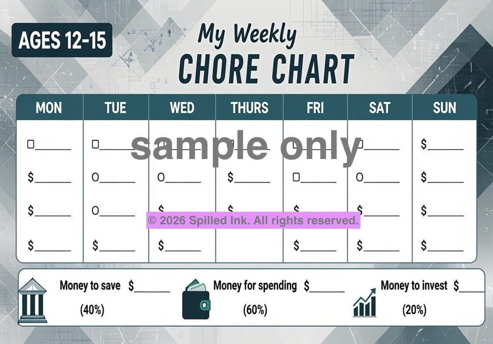 Chores Organizer Ages 12-15 preview