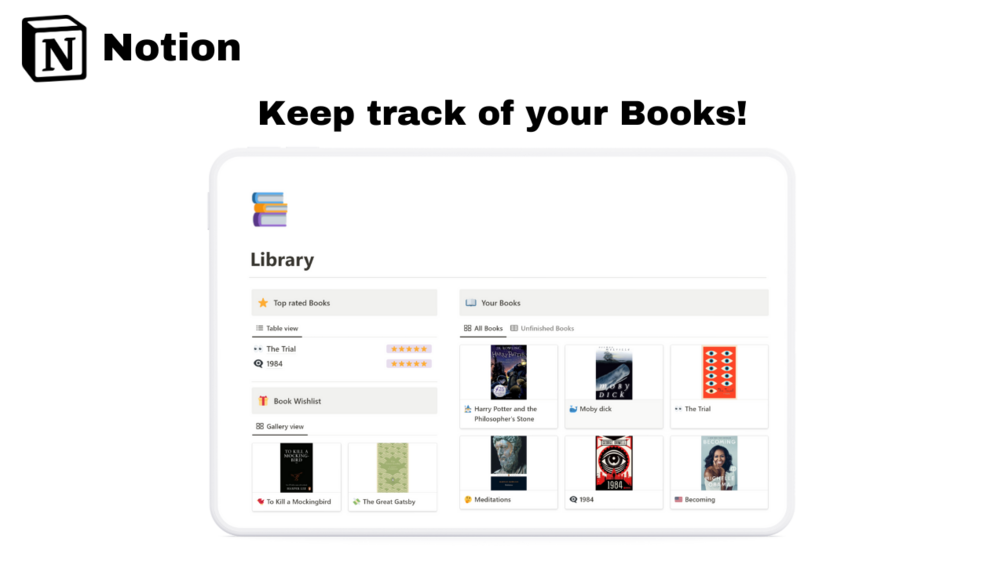 Notion Book Tracker Template