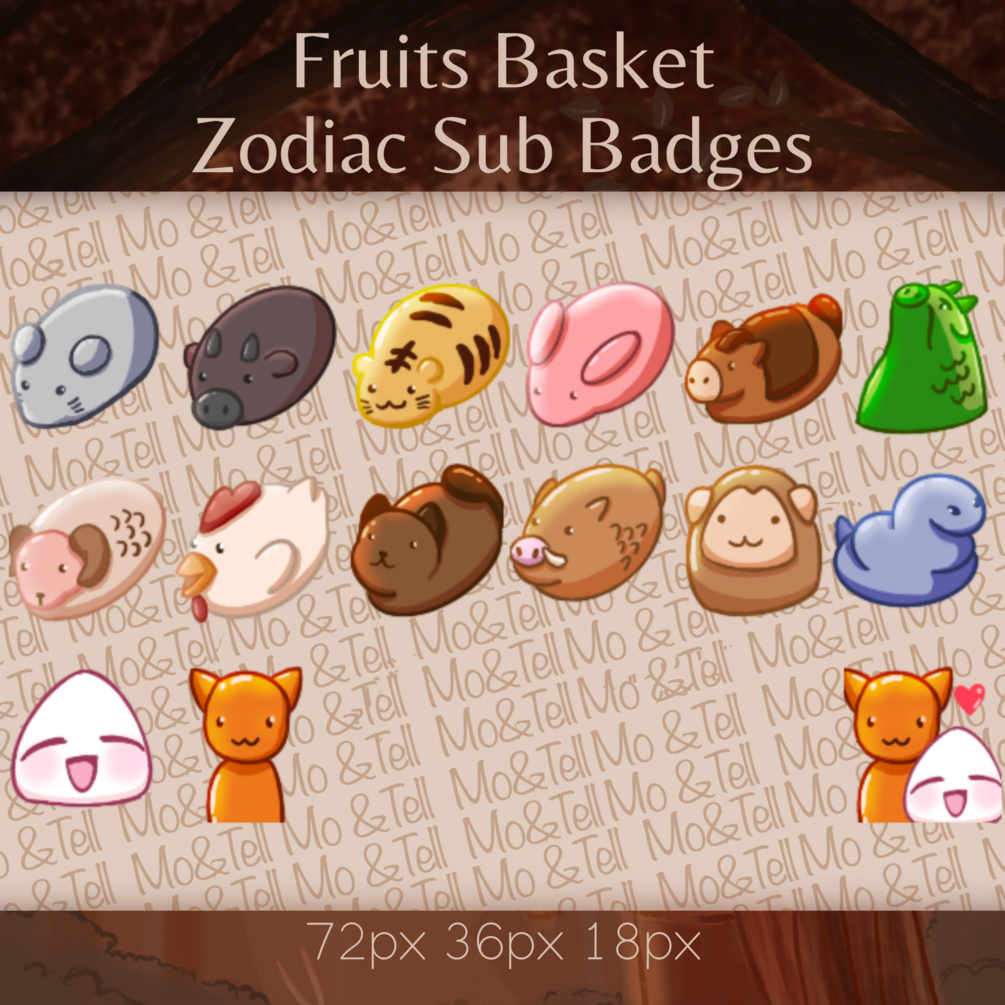 Fruits Basket Zodiac Sub Badges