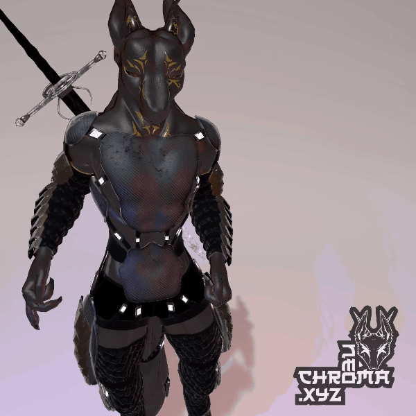 40% OFF🧨IN DESCRIPTION | Nyx Species Warrior Furry / Scalie VRChat Avatar Base by gum.neochroma.xyz