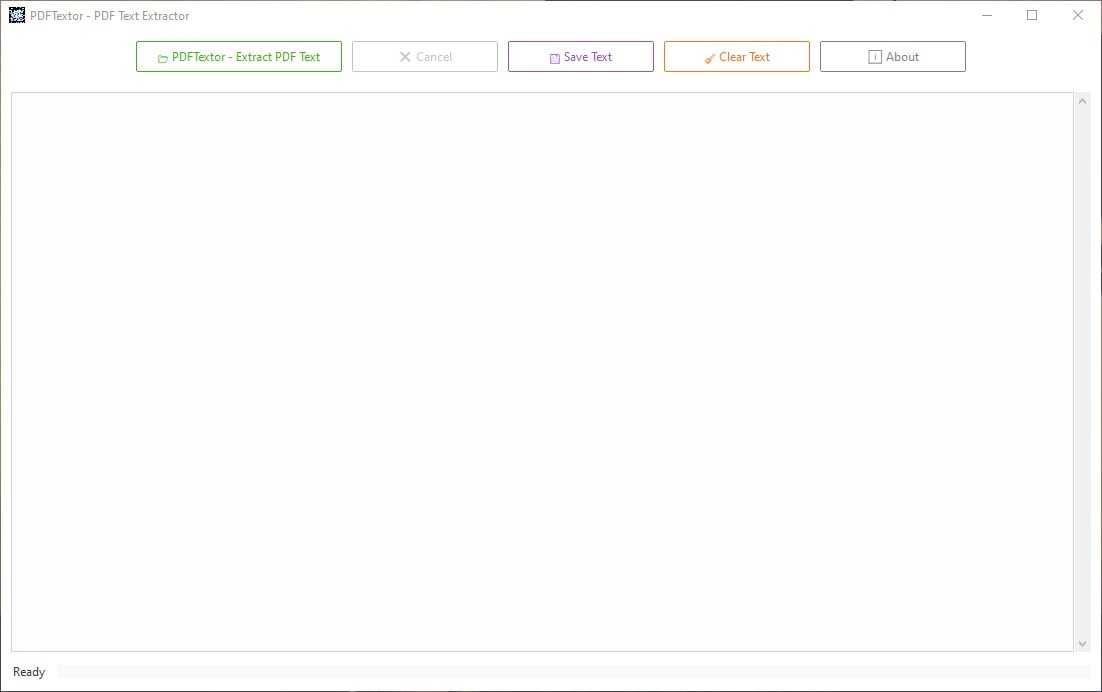 Main PDFTextor Interface