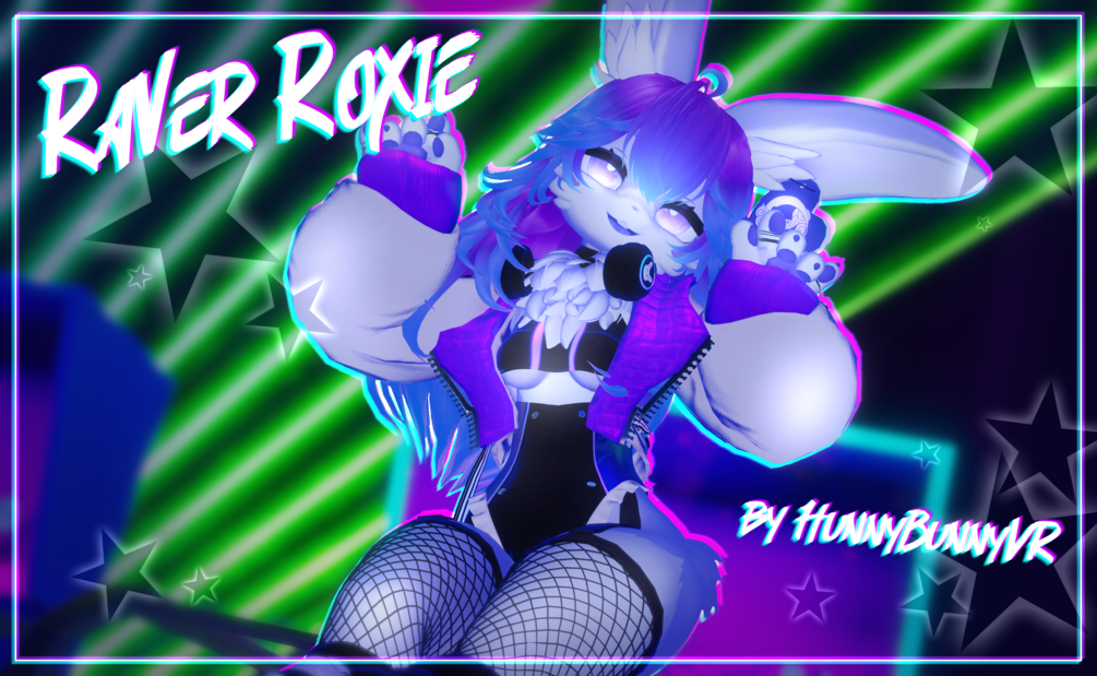 Raver Roxie | VRChat Furry Avatar by HunnyBunnyVR