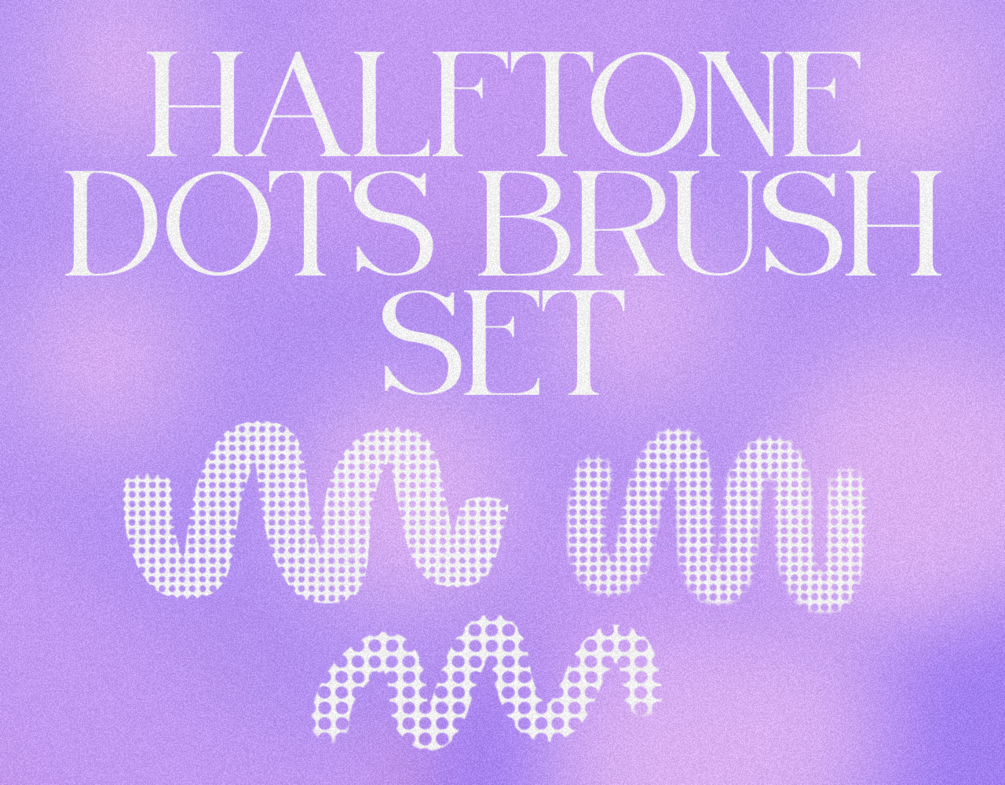 HALFTONE DOTS BRUSH SET for Procreate by BY MARI 🌈🦩✨