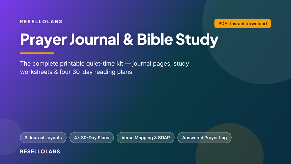 Look inside Prayer Journal & Bible Study Printables (PDF Kit) — real pages
