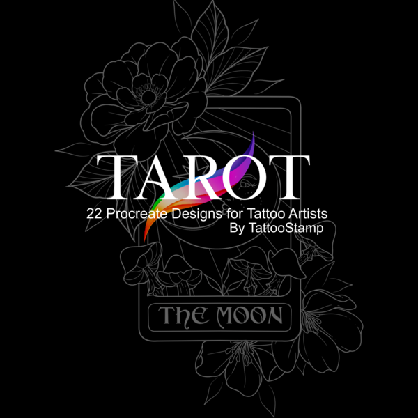 Tattoo Card Procreate Tattoo Stamps | 22 Major Arcana Tarot Card Designs plus one blank by TattooStamp