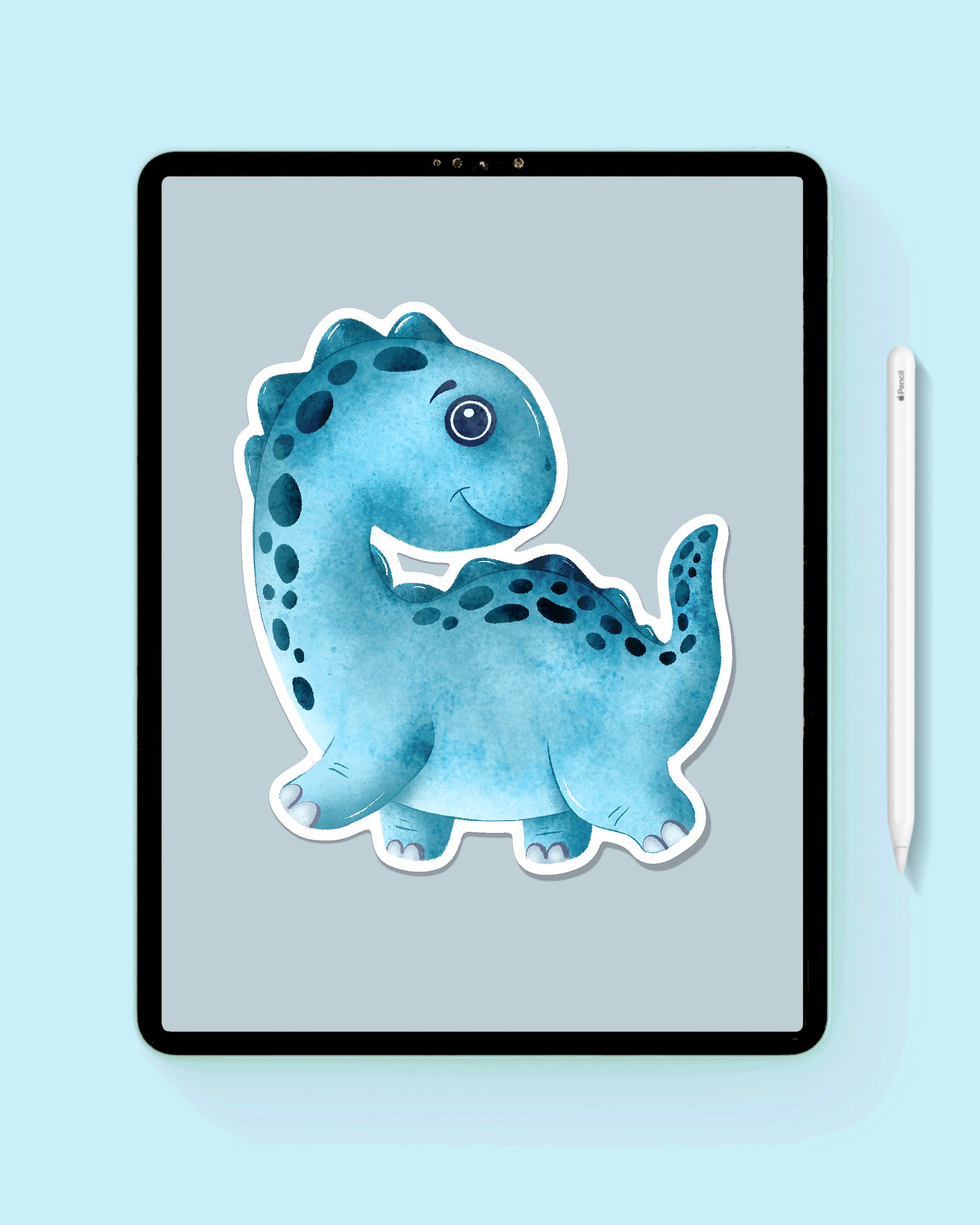 cute baby dinosaur drawing