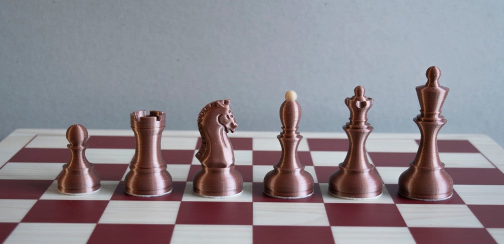 Boxing Themed 3D Printed Recycled Material Chess Board in 