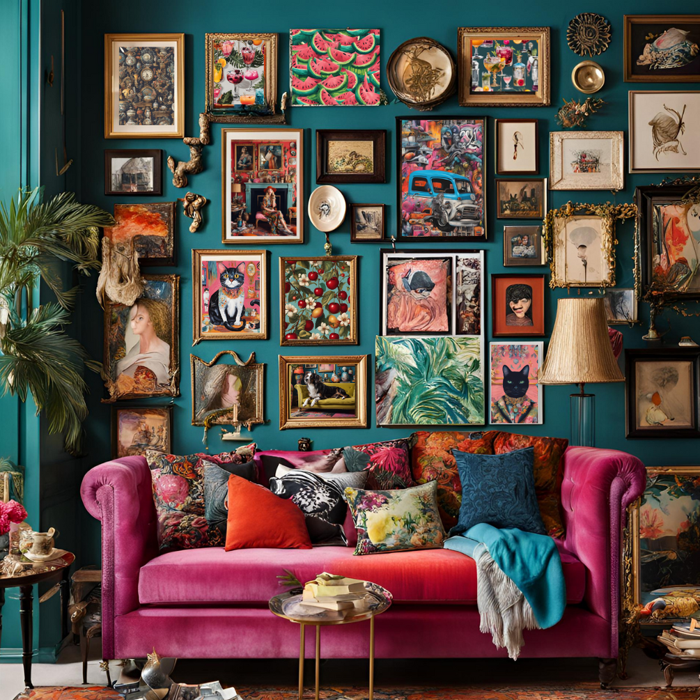 Image showcasing Maximalist Wall Art Cafe Wall Art Printable Posters Vintage Prints ...