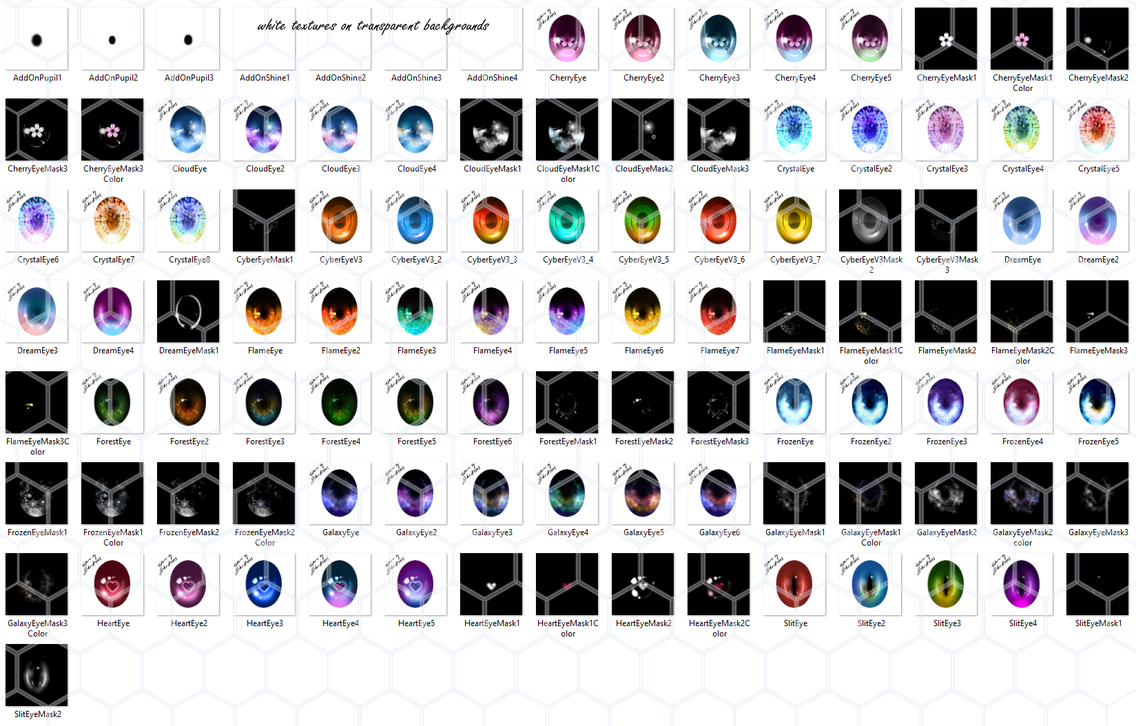 Varied eye texture package