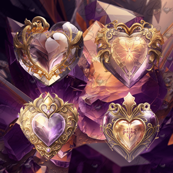 Ametrine Hearts