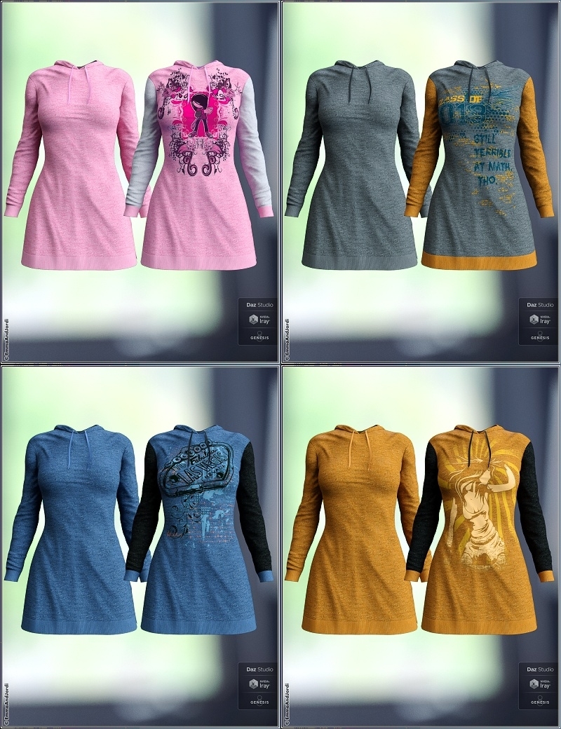 dForce Winter Snow Outfit Female Textures