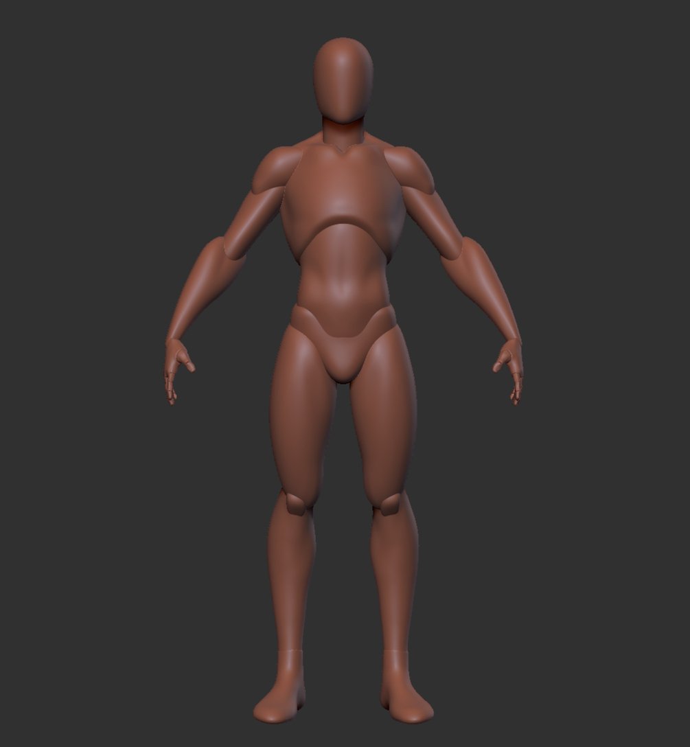 Stylized Male Modular Base Mesh